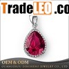 Elegant 925 sterling silver Plated Lab Ruby Pendant