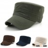 Army Green Casual Flat Top Military Cap For Lady