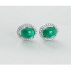 S925 Sterling Silver Platinum Plated  Agate Earring