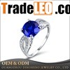 Fashion Jewelry Blue Sapphire 925 Sterling Silver Ring