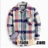 Girls' long sleeve plaid flannel shirt