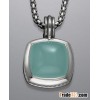 David Yurman Pendant  17mm Aqua Chalcedony Albion Pendant