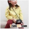 Girls' round collar long sleeve shirt