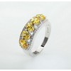 Sterling Silver Platinum Plated  Spinel Seal Ring