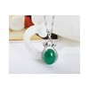 S925 Sterling Silver agate pendant