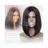 middle part bob glueless wig