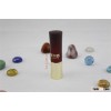 2014 wholesale lipstick tube with metalized gold tube and pl