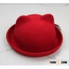 Lovely ladies wool felt bowler hats with cat ears