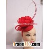 bridal wedding feather disc pillbox fascinator