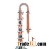 Copper 6" Diameter 4 Plate Bubble Plate Columns