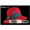 Ladies new design red wool felt cloche hat promotional