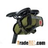 ROSWHEEL Fashion Green Canvas Bicycle Seat Saddle Rear Bag Tail Tool Bag