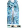 Women's Printing Scarf With Silver Plating