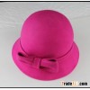Wholesale ladies wool felt pink cloche hats