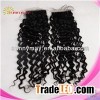 Bleached Knots Lace Top Closure Deep Curl Swiss Lace Silk Base Lace Closure