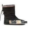 Toms Black Suede Trim Womens Nepal Boots