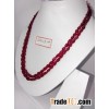 Fissure Filled Ruby necklace of 214.05 cts Fancy Oval briol