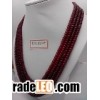 Fissure Filled Ruby necklace of 587.50 cts Fancy Round