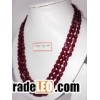 Fissure Filled Ruby necklace of 425.75 cts Fancy Oval