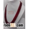 Fissure Filled Ruby necklace of 372.85 cts Fancy Round Beads