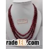 Fissure Filled Ruby necklace of 337.20 cts Fancy Oval briole