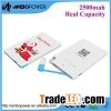 Most Popular Original Full Capacity Li-Polymer  2500mah Credit Card Power Bank