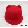 Custom girls wool felt caps with cat ears
