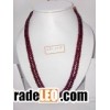 Fissure Filled Ruby necklace of 282.35 cts Fancy Round Bead