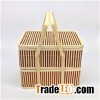 portable double-layer rectangular bamboo box