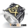 Sliver Freemason Ring