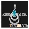 925 sterling silver natural fire opal pendant