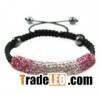 Crystal Tube Bending Bracelet Mixed Color 10x34mm