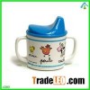 Printed Plastic Cup For Kids , Melamine Cups With Handles And Straw