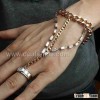 Punk Style Acrylic Rings and Bracelets with Sets Chain