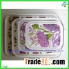 4set Printed Hard Plastic Tray