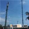 30m Hot dipped Galvanized Single Pole Guyed Mast