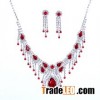 wedding necklace,alloy necklace,diamond necklace,earring