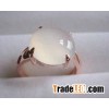 14k rose gold ring,moon quartz ring,fine jewelry