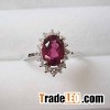 18k white gold jewelry,ruby ring,fine jewelry