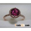 18k rose gold jewelry,garnet ring,fine jewelry