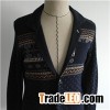 Fashion Men Jacquard Knitted Cardigan Sweater