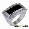 Mysterious Black Glass Ring