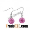crystal ball earrings,925 silver earrigs,fashion earrings