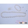 wholesale high quality freshwater rice pearl set jewelery
