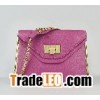 new hot CHOLE 50898 Sally calfskin Shoulder Bag in rose red
