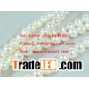 7-8mm natural white freshwater round pearl strand
