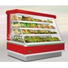 Half-height multideck supermarket display cooler cabinet for