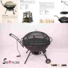top quality outdoor cast iron bbq & fire pit