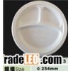 10 inch  disposable biodegradable3 compartments plate