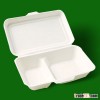 disposable 1000ml 2 compartment paper lunch box
